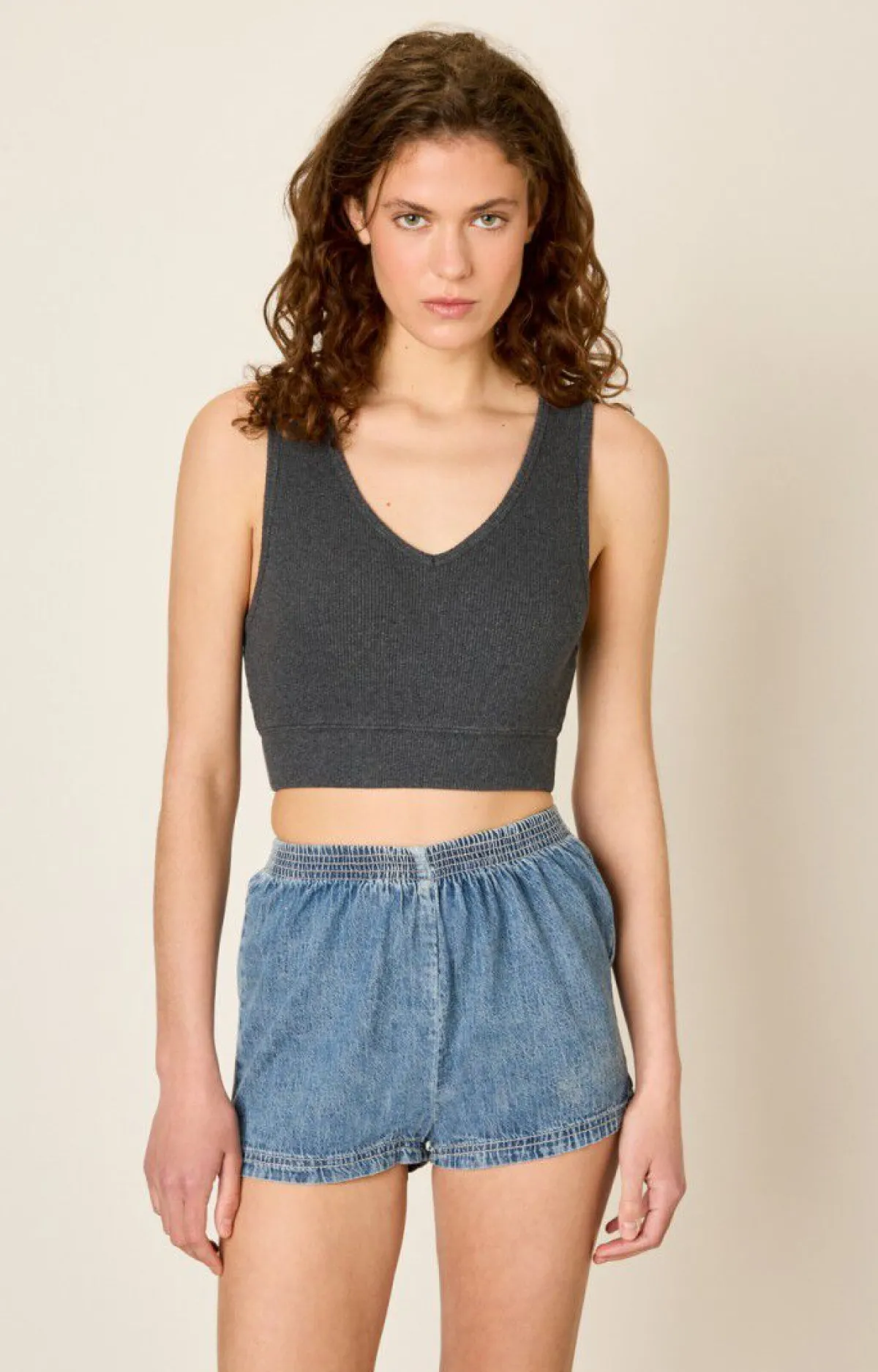 Damen American Vintage |Damenbh Piwik Anthrazit Meliert