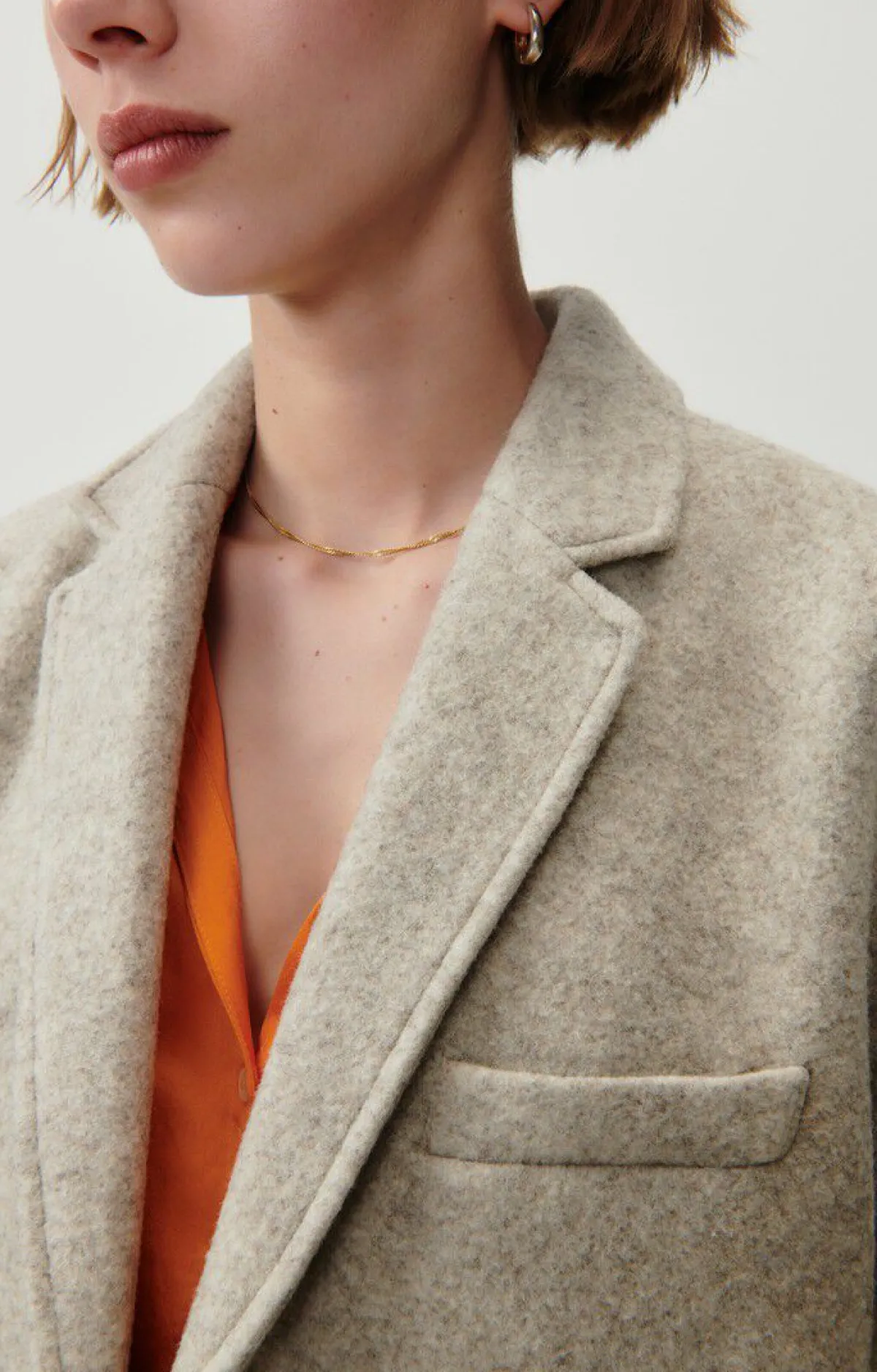 Damen American Vintage |Damenblazer Retobeach Beige Meliert