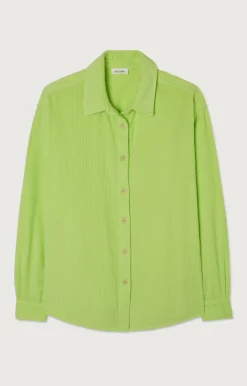 Damen American Vintage |Damenbluse Padow Fluoreszierendes Gelb Vintage