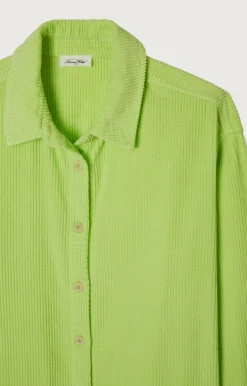 Damen American Vintage |Damenbluse Padow Fluoreszierendes Gelb Vintage
