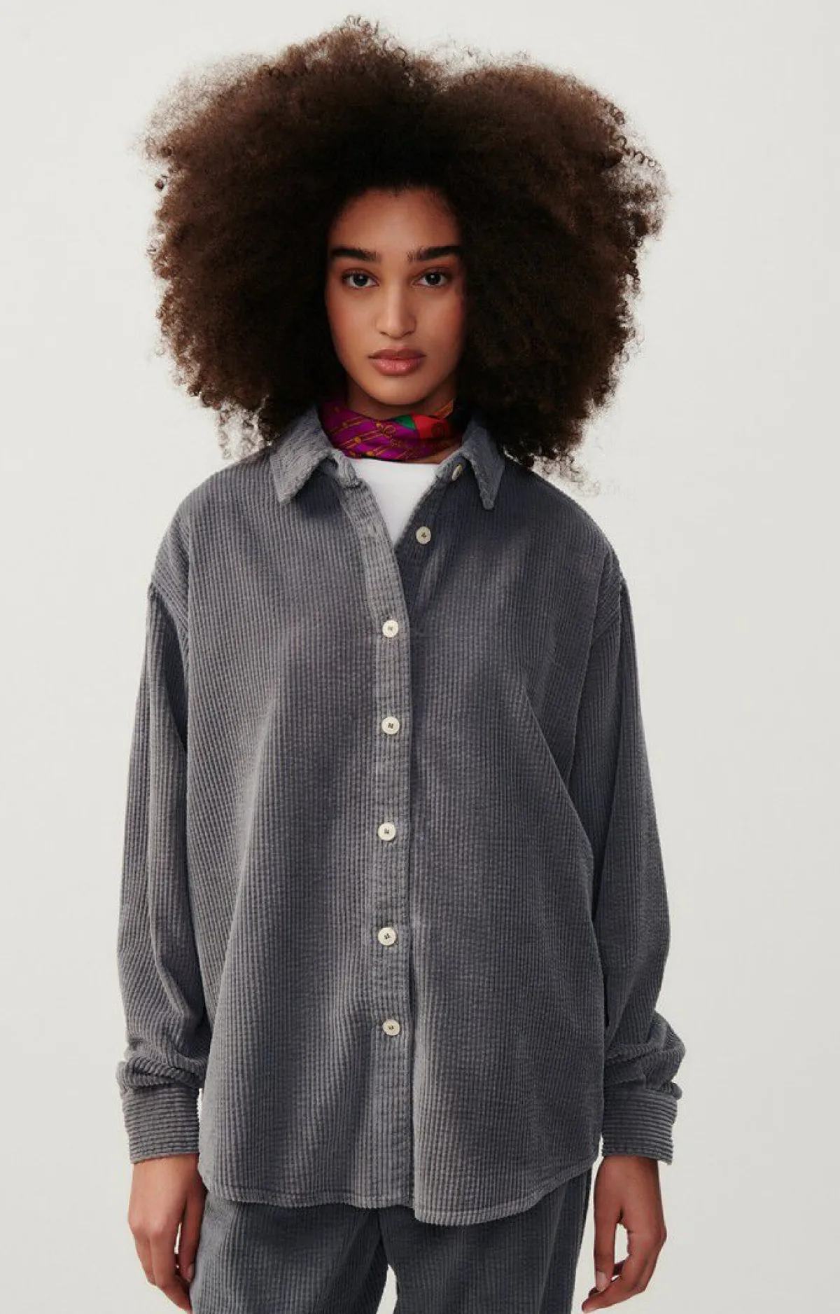 Damen American Vintage |Damenbluse Padow Kohlenstoff Vintage