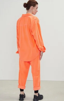 Damen American Vintage |Damenbluse Padow Leuchtendes Orange
