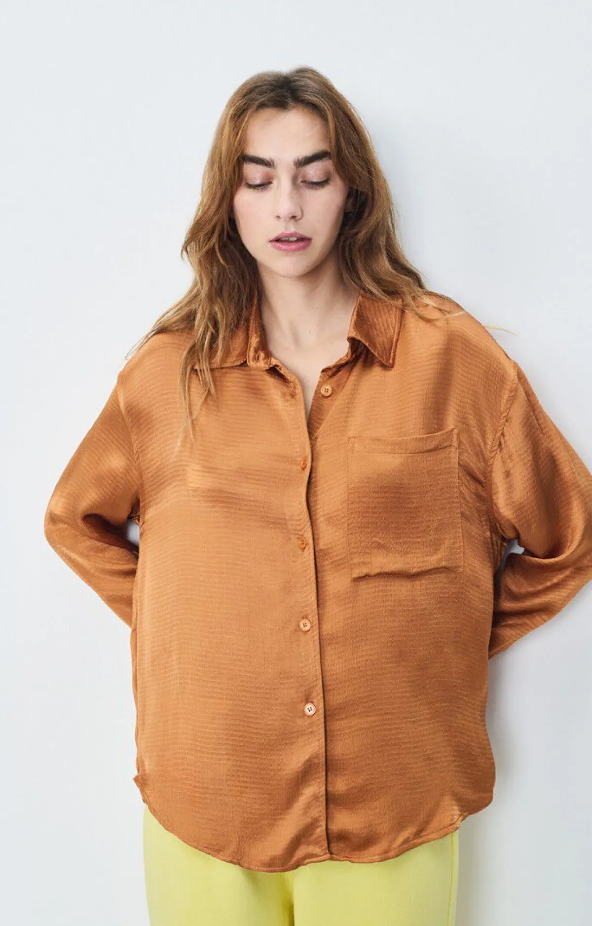 Damen American Vintage |Damenbluse Shaning Zimt