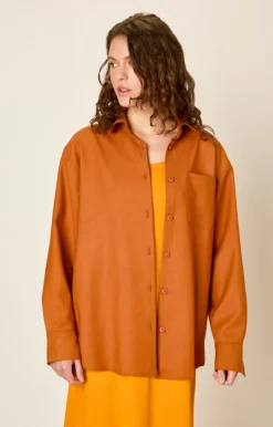 Damen American Vintage |Damenbluse Tabinsville Zimt