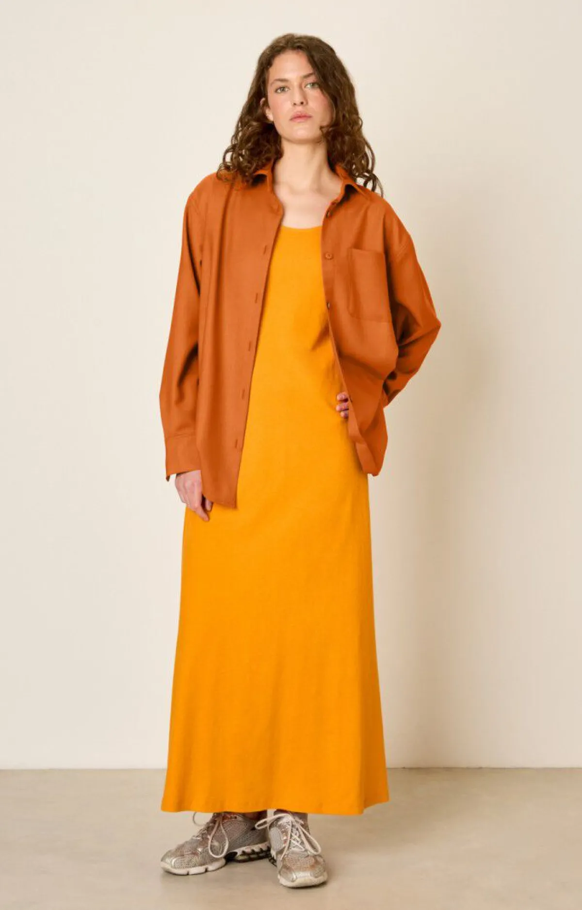Damen American Vintage |Damenbluse Tabinsville Zimt