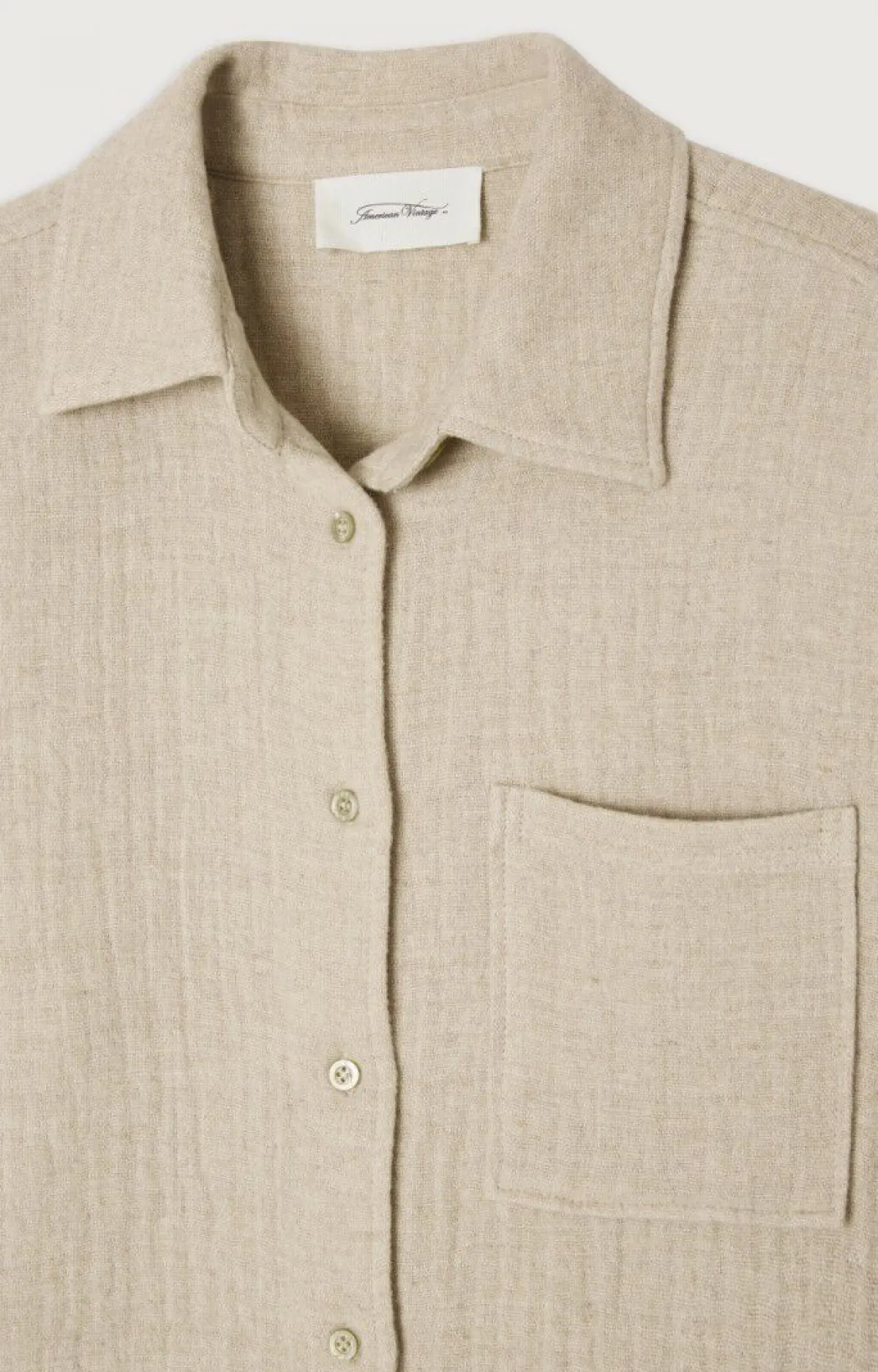 Damen American Vintage |Damenbluse Yenboro Nebel Meliert