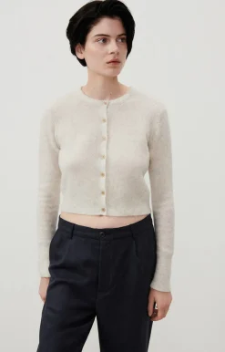 Damen American Vintage |Damencardigan Razpark Ecru Multimeliert