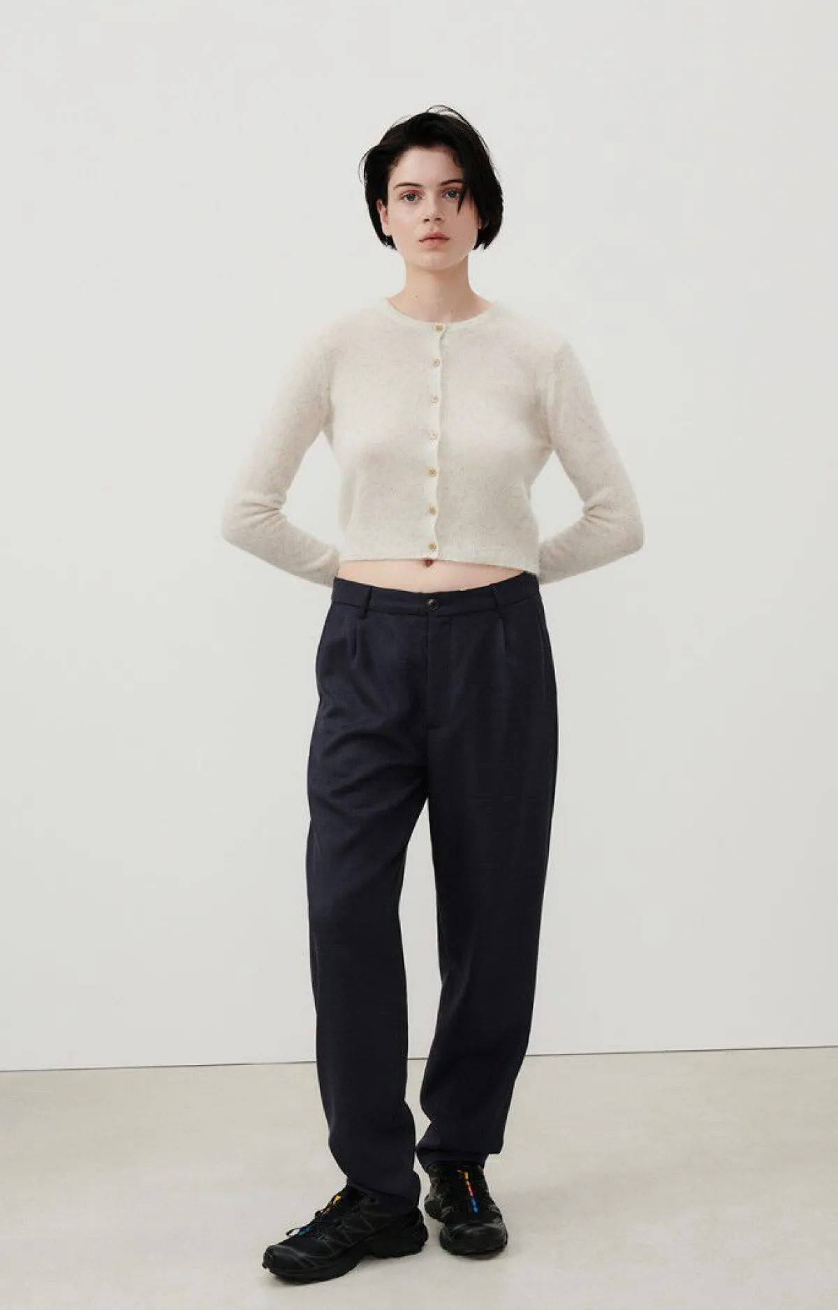 Damen American Vintage |Damencardigan Razpark Ecru Multimeliert