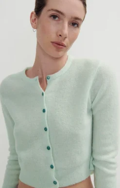 Damen American Vintage |Damencardigan Razpark Wassergrun Meliert
