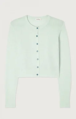 Damen American Vintage |Damencardigan Razpark Wassergrun Meliert