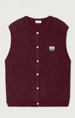 Damen American Vintage |Damencardigan Vitow Mahagoni Meliert