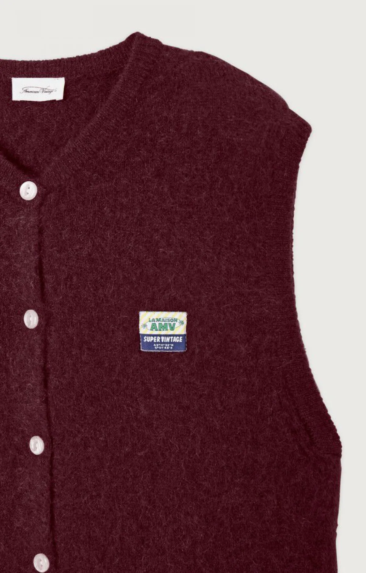 Damen American Vintage |Damencardigan Vitow Mahagoni Meliert