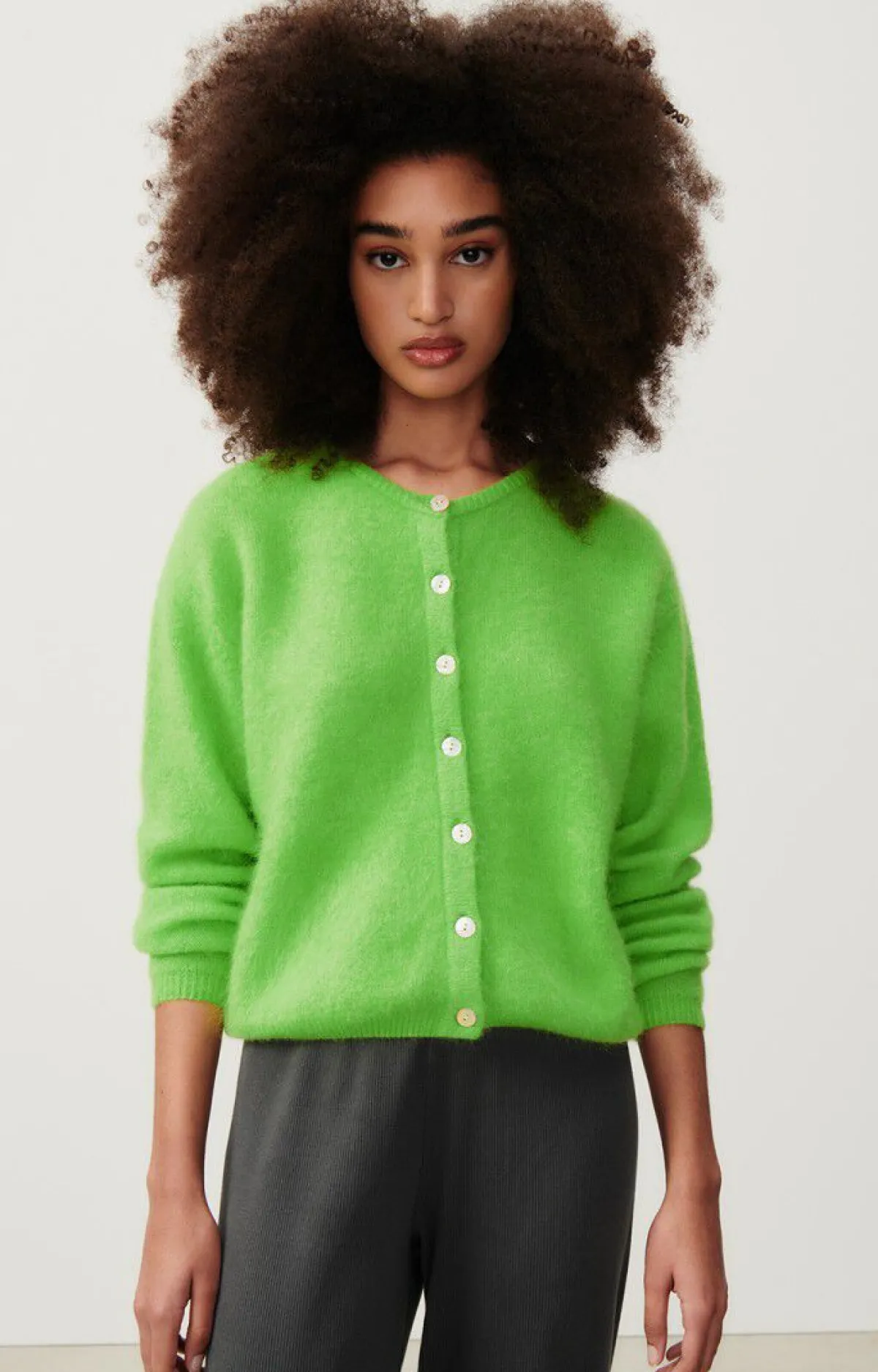 Damen American Vintage |Damencardigan Vitow Pistazie Meliert