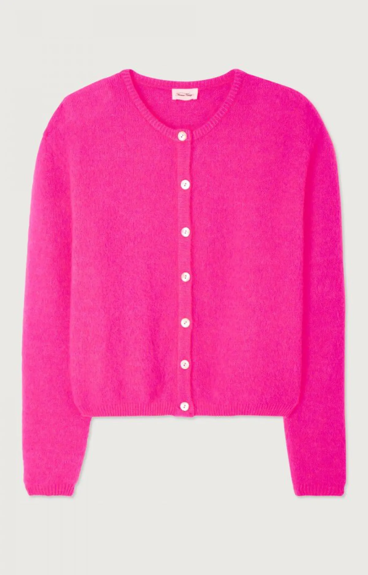 Damen American Vintage |Damencardigan Vitow Neon Pink Meliert