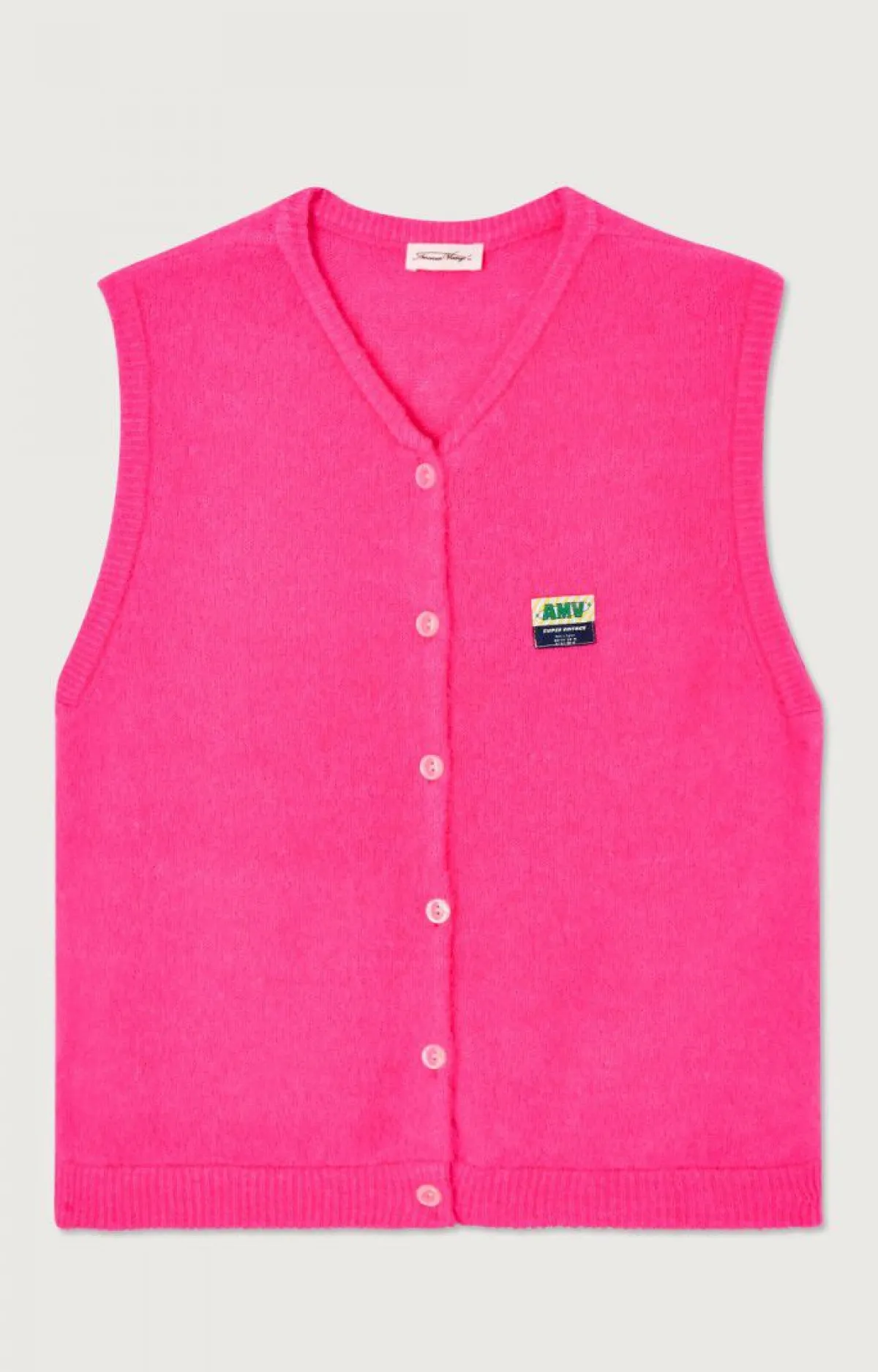 Damen American Vintage |Damencardigan Vitow Neon Pink Meliert