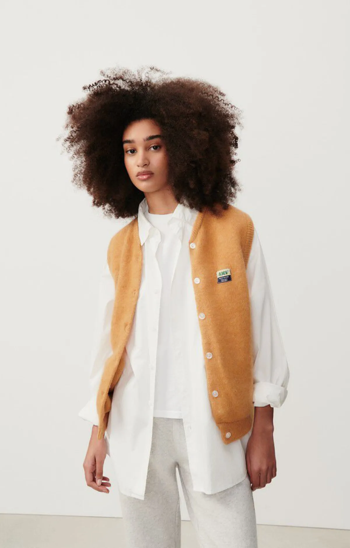 Damen American Vintage |Damencardigan Vitow Croissant Meliert
