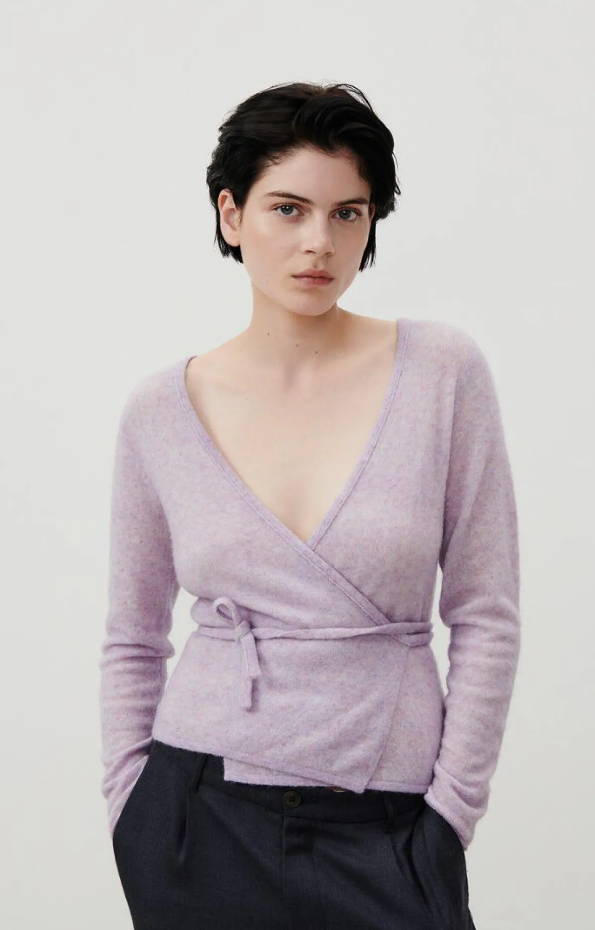 Damen American Vintage |Damencardigan Xinow Glycin Meliert