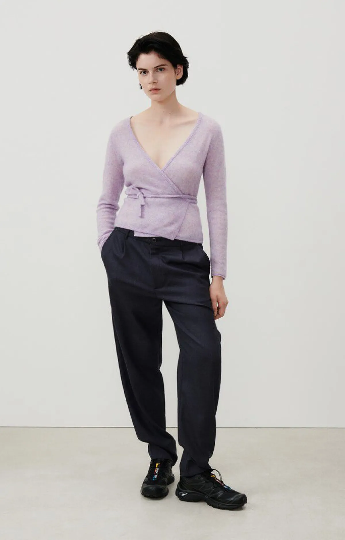 Damen American Vintage |Damencardigan Xinow Glycin Meliert