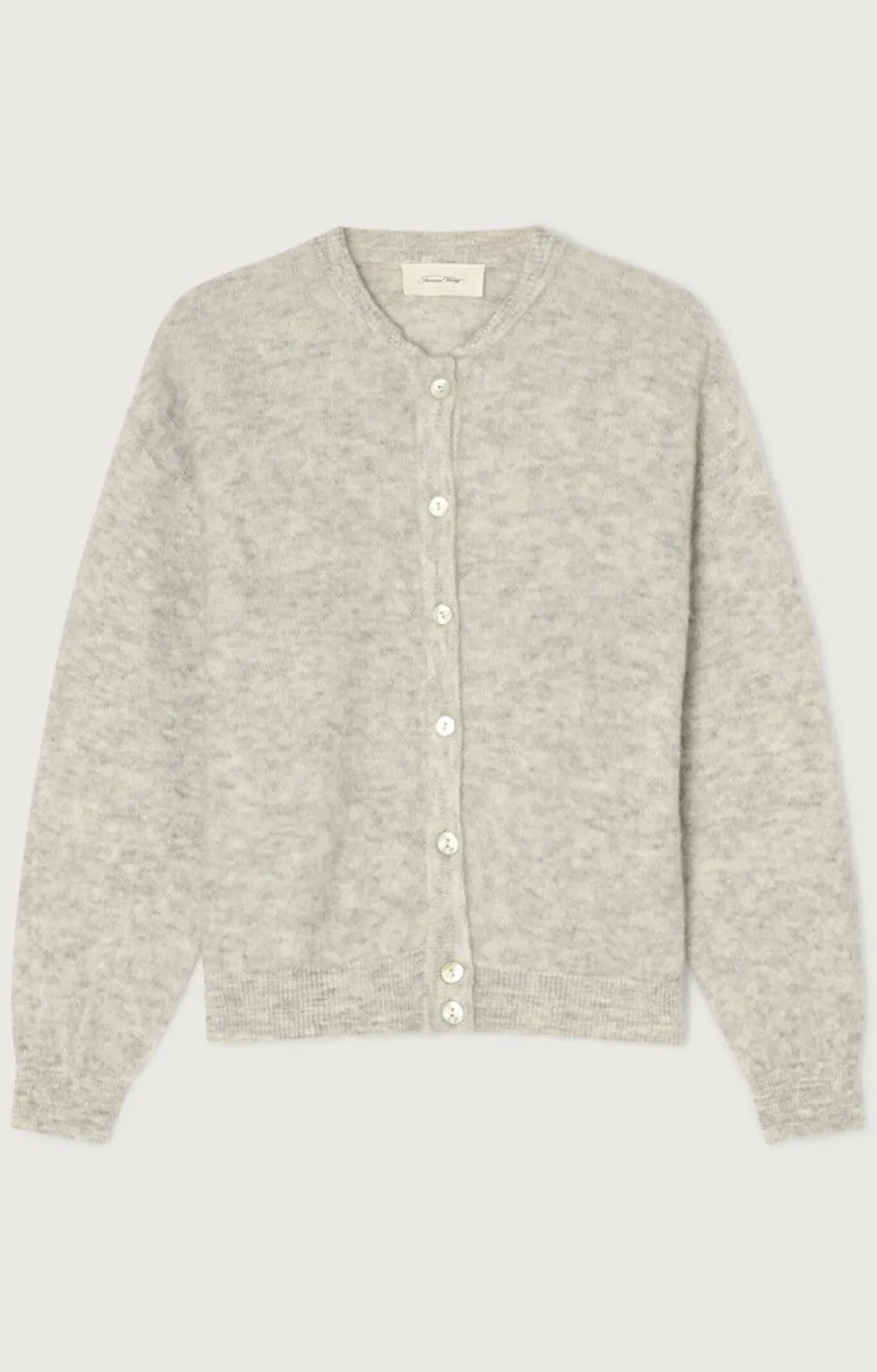 Damen American Vintage |Damencardigan Zabidoo Hellgrau Meliert