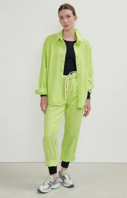 Damen American Vintage |Damenhose Padow Fluoreszierendes Gelb Vintage