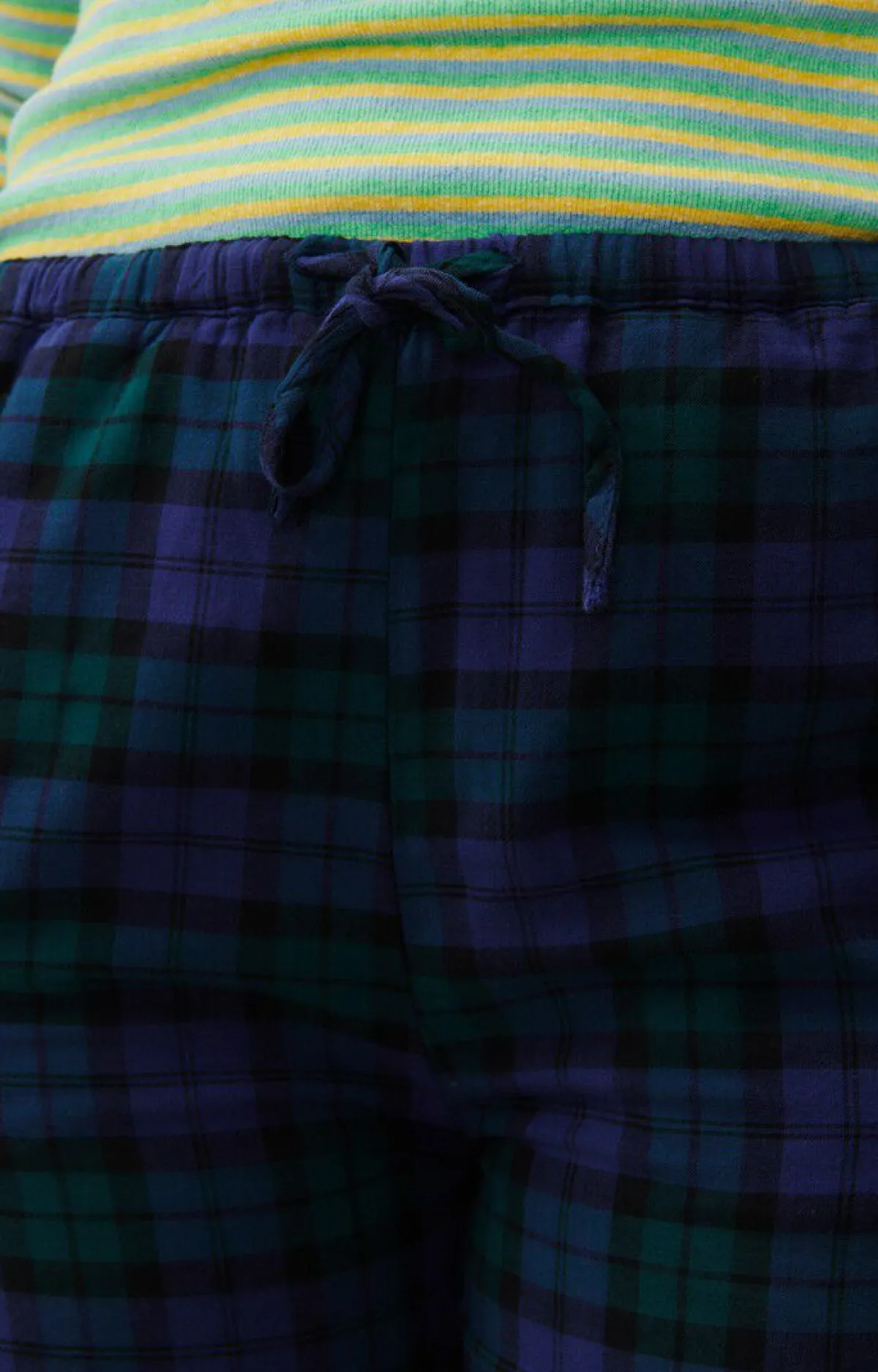 Damen American Vintage |Damenhose Yuzy Gruner Lila Tartan
