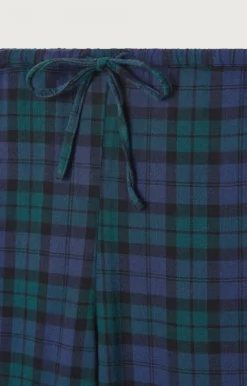 Damen American Vintage |Damenhose Yuzy Gruner Lila Tartan