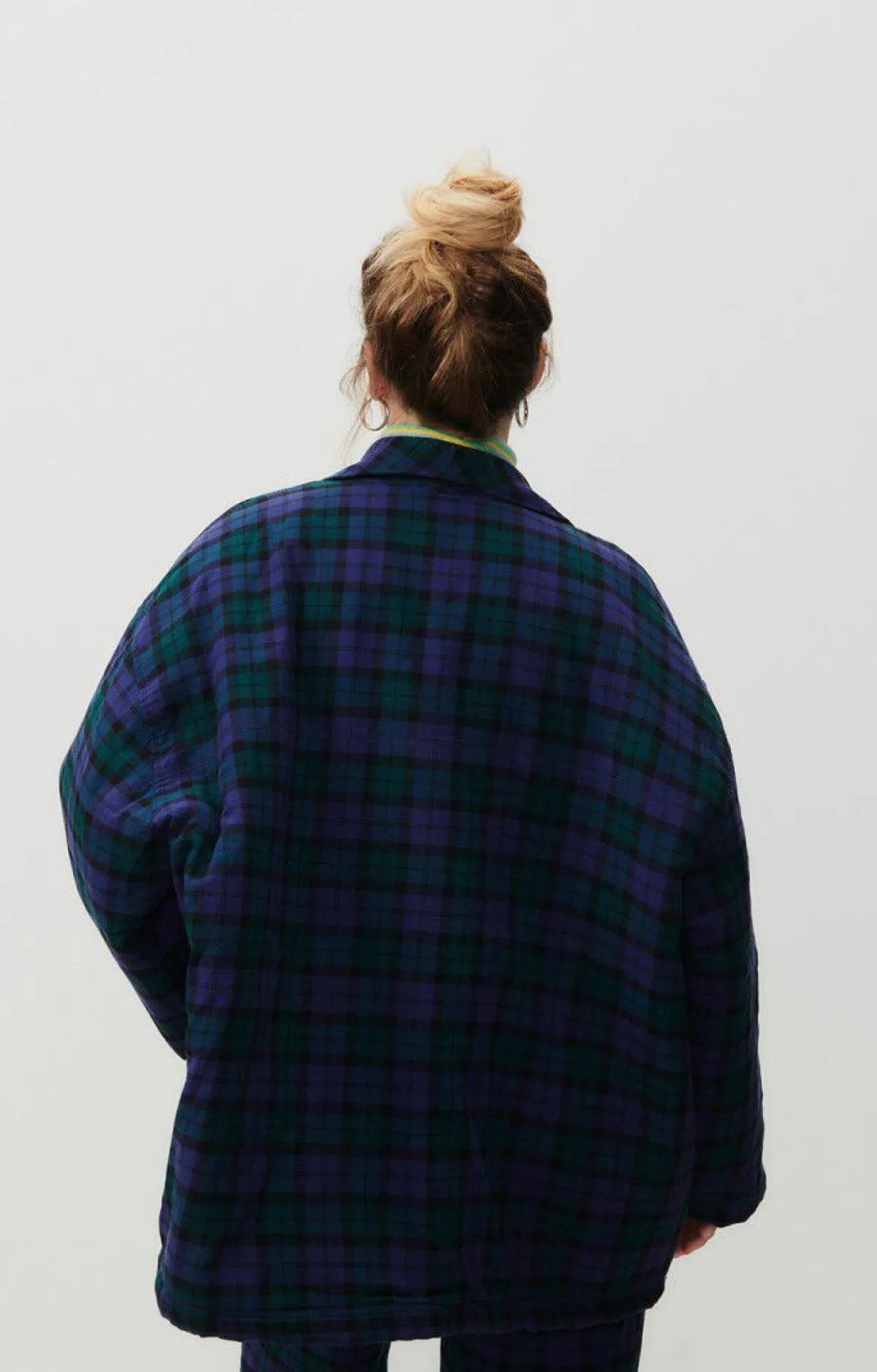 Damen American Vintage |Damenjacke Yuzy Gruner Lila Tartan