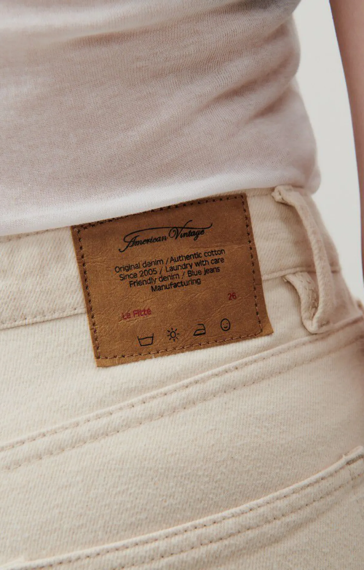 Damen American Vintage |Damenjeans Spywood Ecru