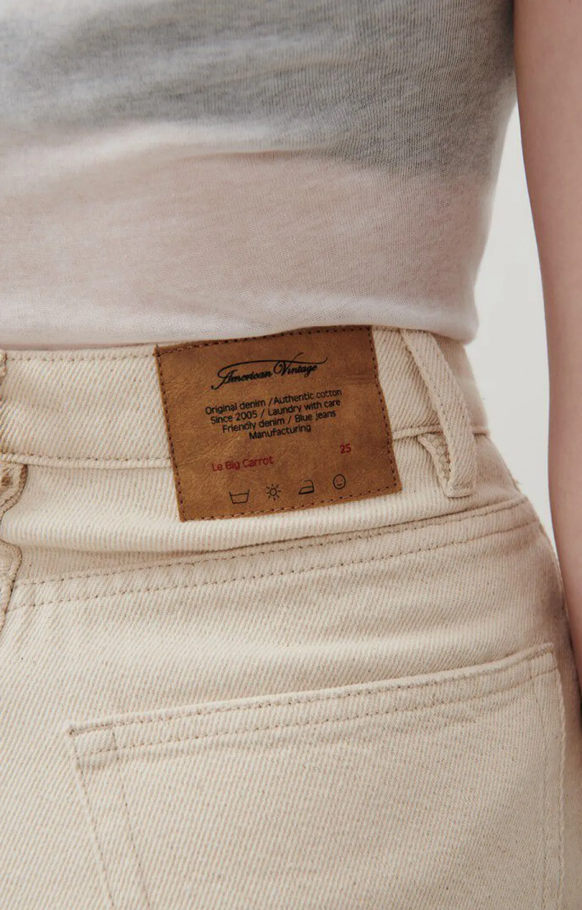 Damen American Vintage |Damenjeans Tineborow Ecru