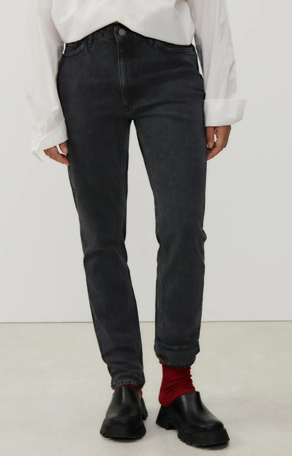Damen American Vintage |Damenjeans Yopday Black Pfeffer Und Salz
