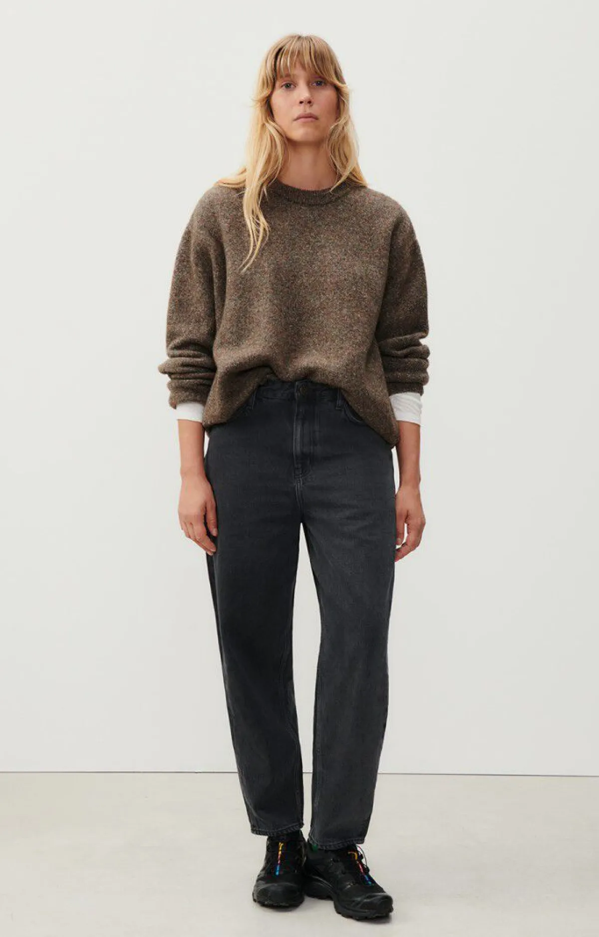 Damen American Vintage |Damenjeans Yopday Black Pfeffer Und Salz