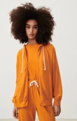 Damen American Vintage |Damenkapuzenpullover Ypawood Kurbis Meliert