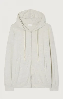 Damen American Vintage |Damenkapuzenpullover Ypawood Grau Meliert