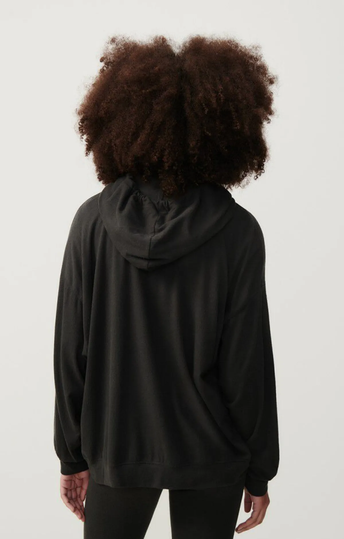 Damen American Vintage |Damenkapuzenpullover Ypawood Kohlenstoff Meliert