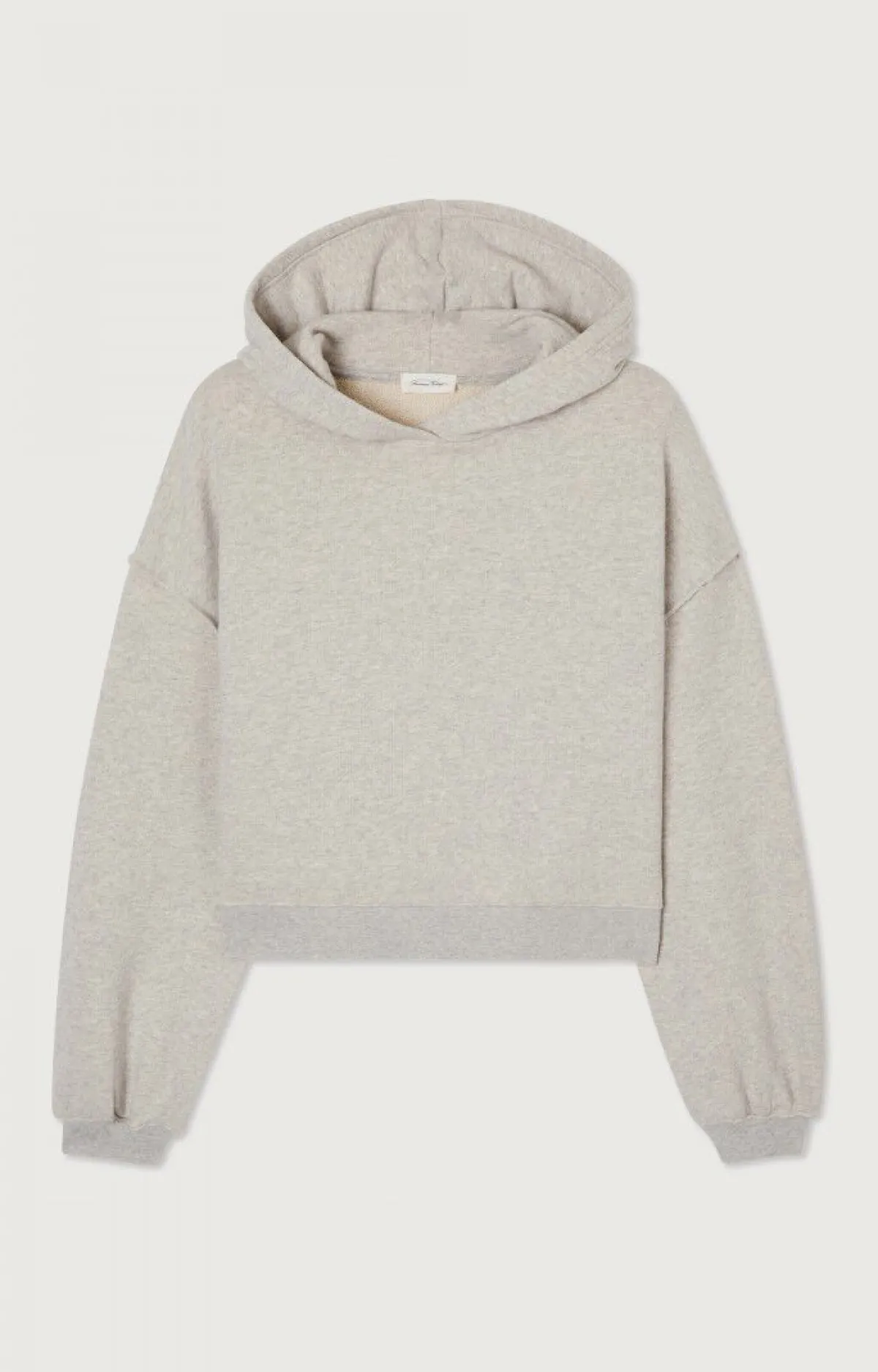 Damen American Vintage |Damenkapuzensweatshirt Ganow Hellgrau Meliert
