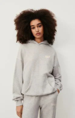 Damen American Vintage |Damenkapuzensweatshirt Kodytown Vlies Meliert