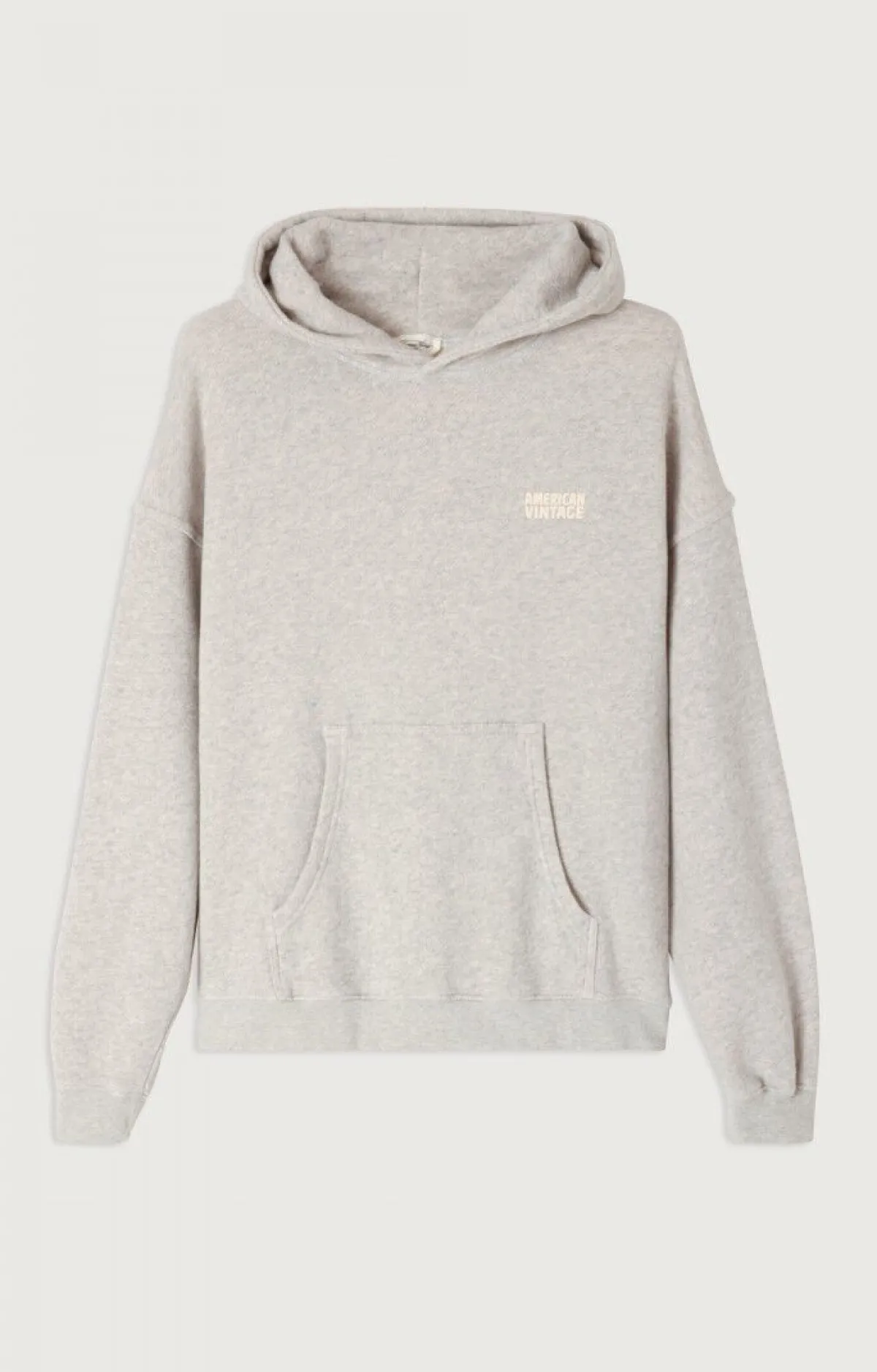 Damen American Vintage |Damenkapuzensweatshirt Kodytown Vlies Meliert