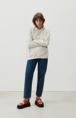 Damen American Vintage |Damenkapuzensweatshirt Ypawood Grau Meliert