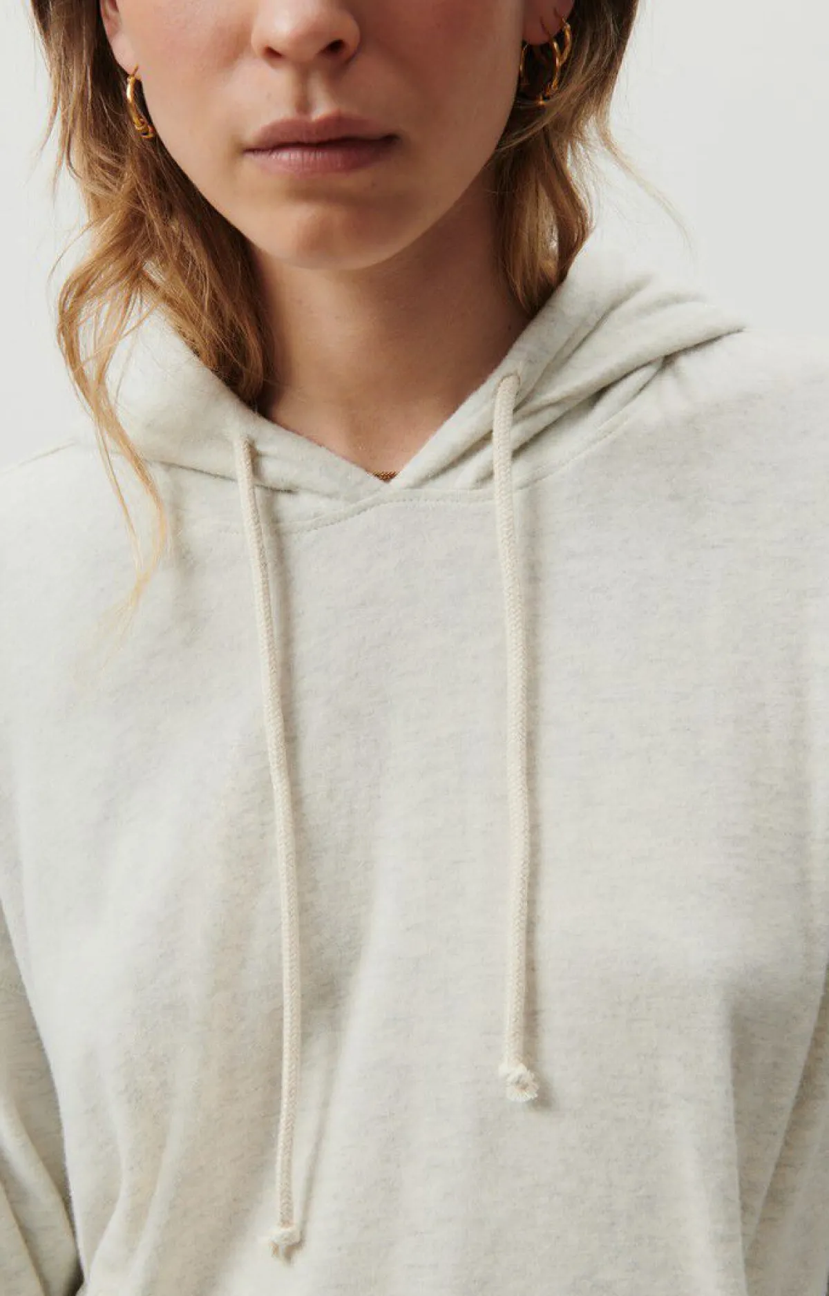 Damen American Vintage |Damenkapuzensweatshirt Ypawood Grau Meliert