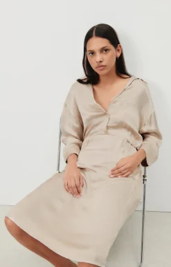 Damen American Vintage |Damenkleid Shaning Ecru
