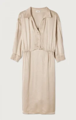 Damen American Vintage |Damenkleid Shaning Ecru