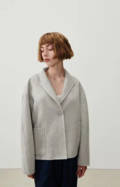 Damen American Vintage |Damenmantel Dadoulove Vlies Meliert