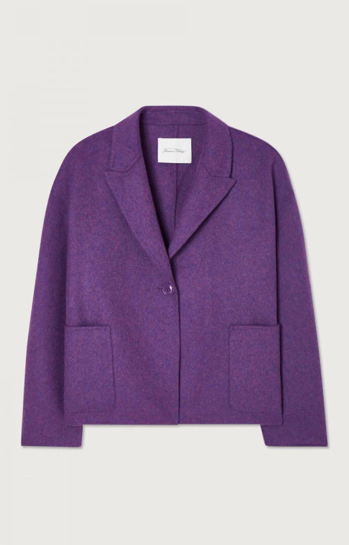 Damen American Vintage |Damenmantel Dadoulove Aubergine Meliert
