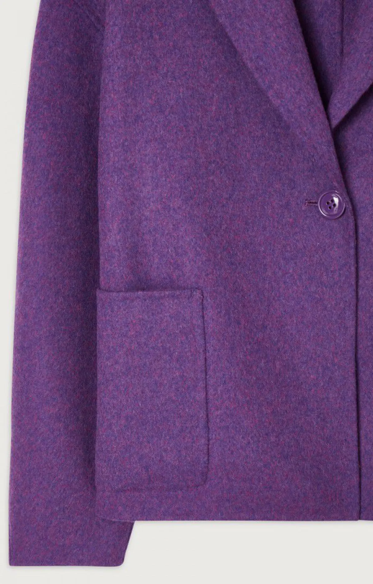 Damen American Vintage |Damenmantel Dadoulove Aubergine Meliert
