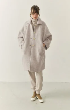 Damen American Vintage |Damenmantel Roly Grau Meliert