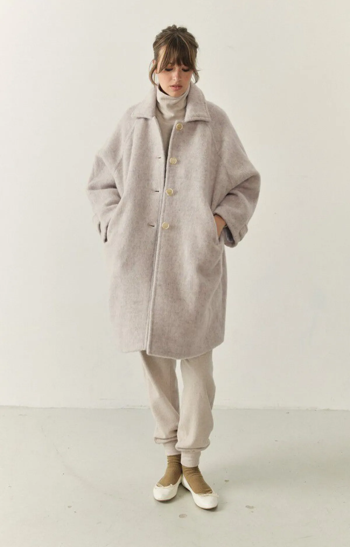 Damen American Vintage |Damenmantel Roly Grau Meliert
