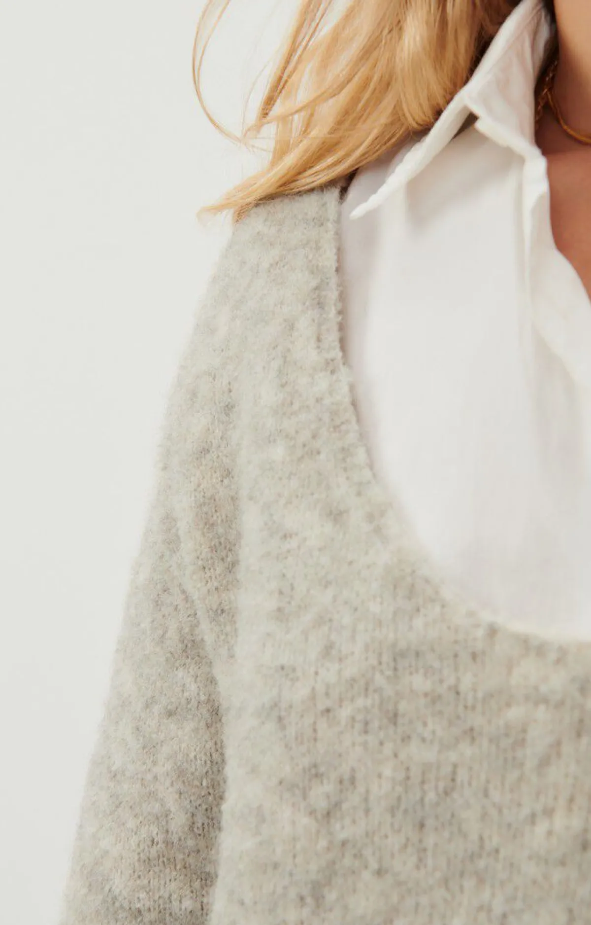 Damen American Vintage |Damenpullover Cikoya Vlies Meliert