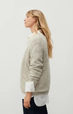 Damen American Vintage |Damenpullover Cikoya Vlies Meliert