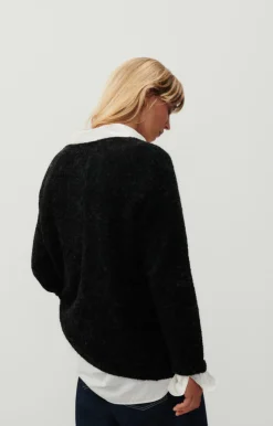 Damen American Vintage |Damenpullover Cikoya Schwarz Meliert