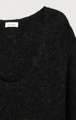 Damen American Vintage |Damenpullover Cikoya Schwarz Meliert